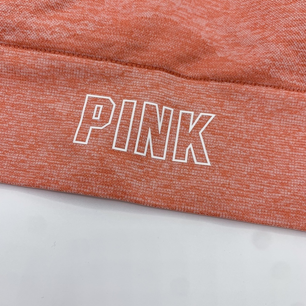 VS Pink Orange Mesh Strap Pull On Sports Bra - Picture 2 of 4